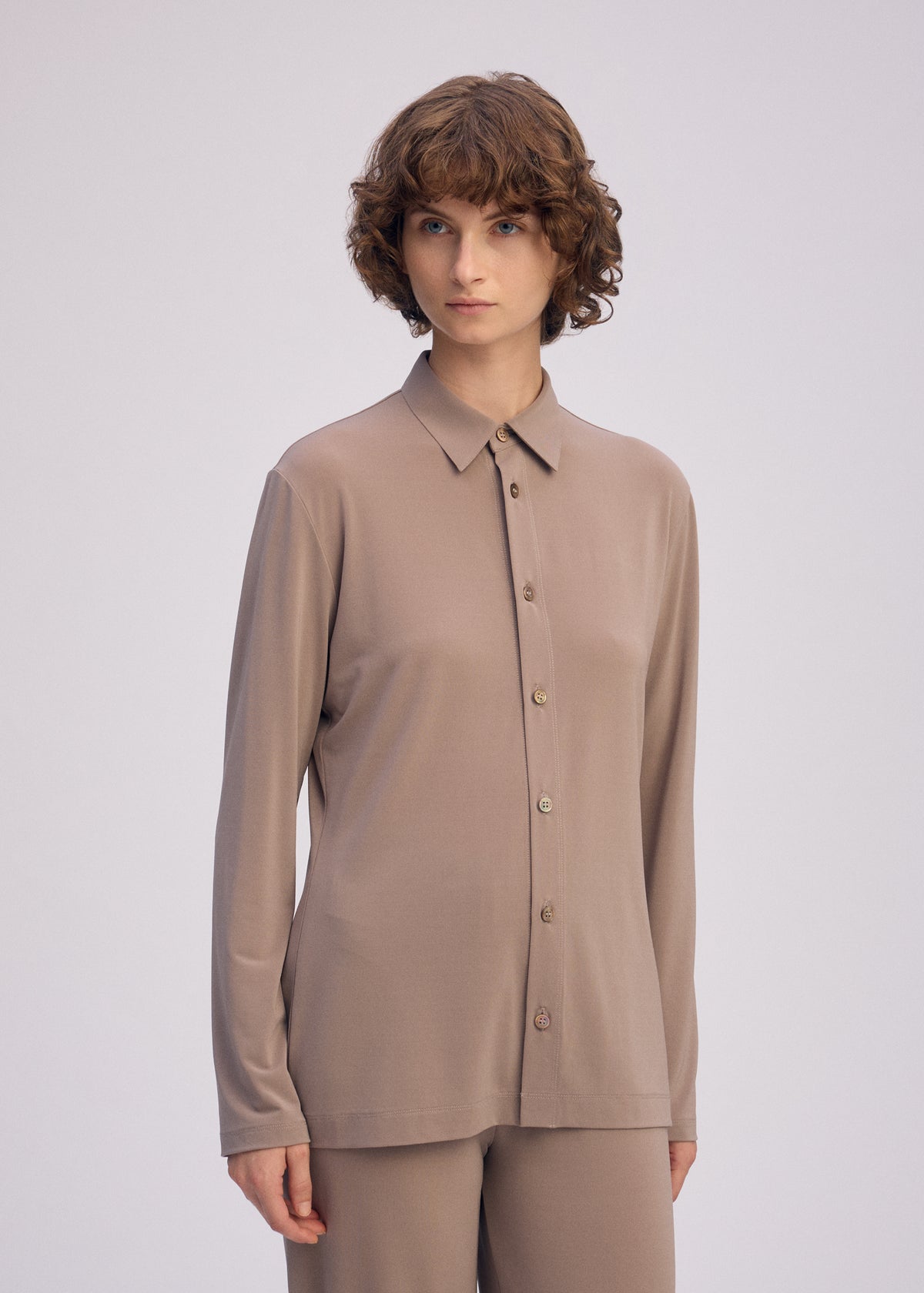 DRAPE JERSEY-66、ウィメンズ_トップス_シャツ、着用画像3