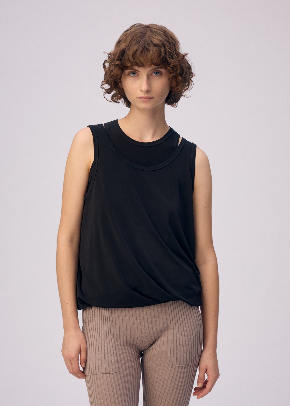 DRAPE JERSEY-66、ウィメンズ_トップス_トップ、着用画像3