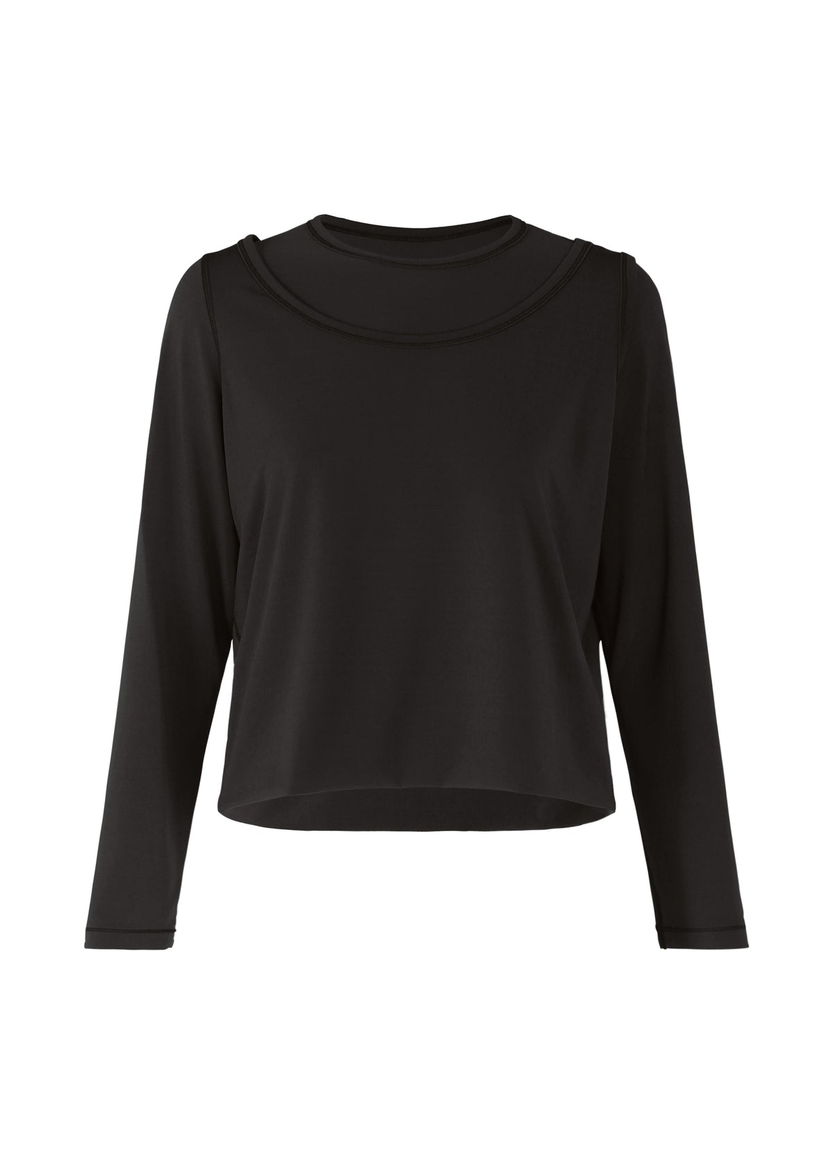 DRAPE JERSEY-66、ウィメンズ_トップス_トップ、ブラック
