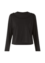DRAPE JERSEY-66、ウィメンズ_トップス_トップ、ブラック