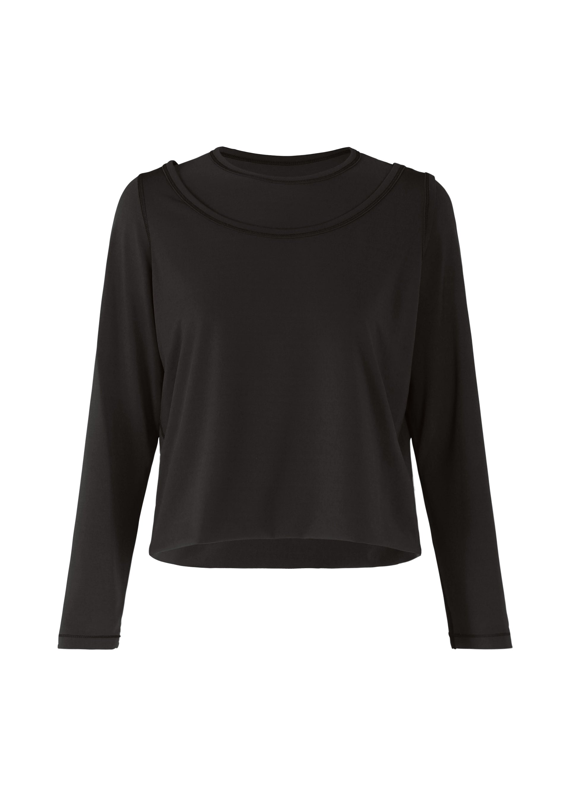 DRAPE JERSEY-66、ウィメンズ_トップス_トップ、ブラック