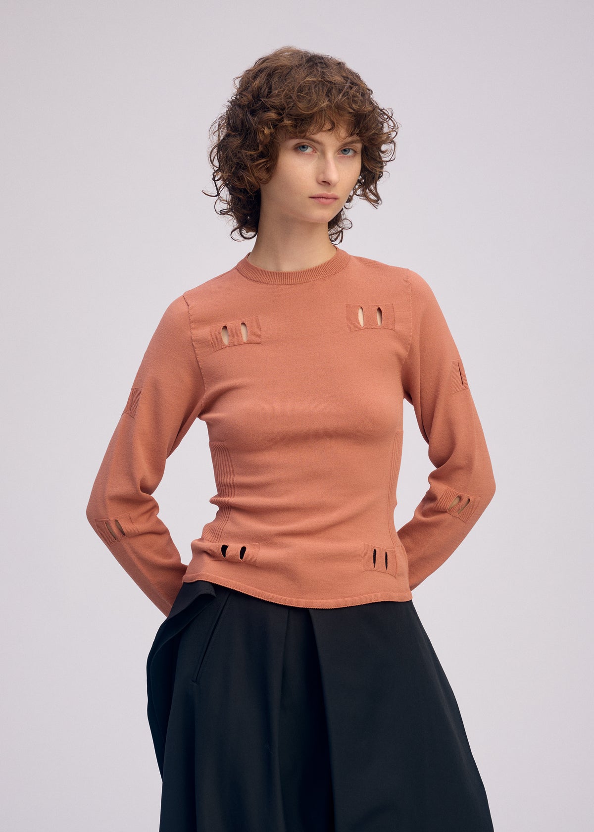 BELT LOOP KNIT、ウィメンズ_ニット、着用画像4