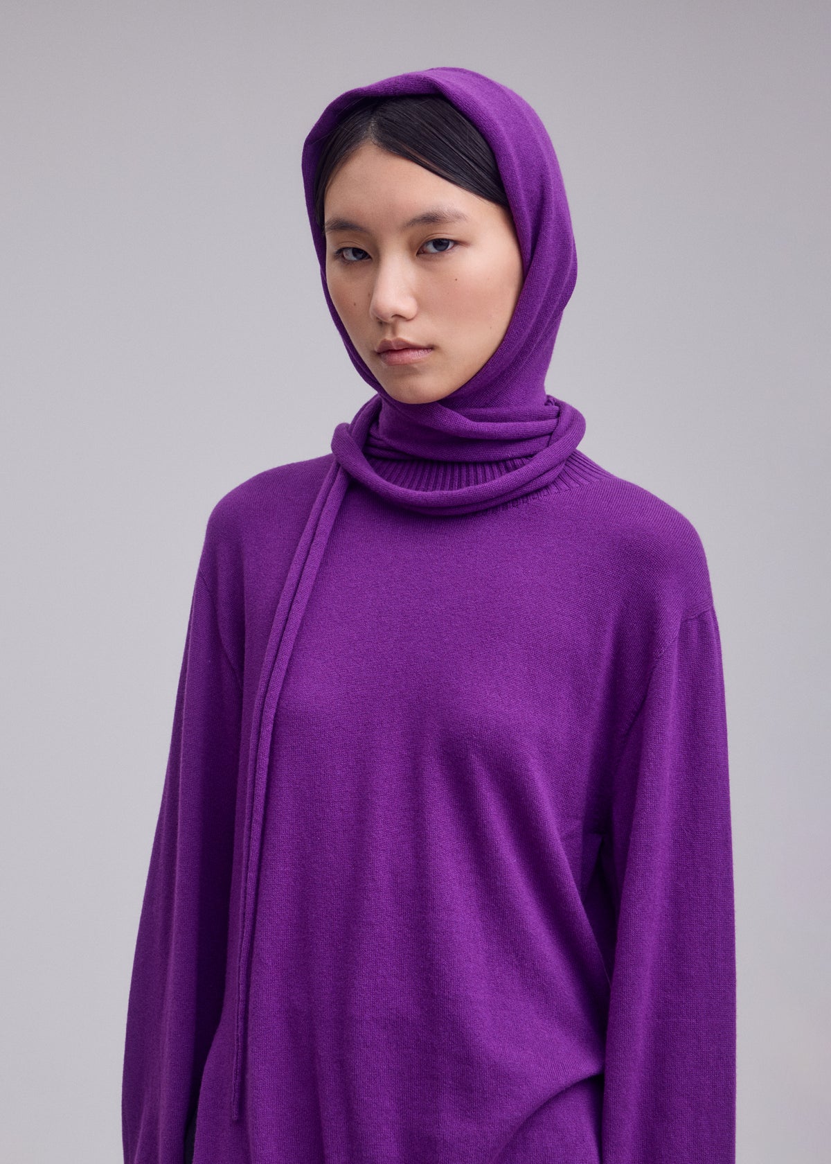 SILK CASHMERE KNIT BALACLAVA、アクセサリー&その他_帽子、着用画像1