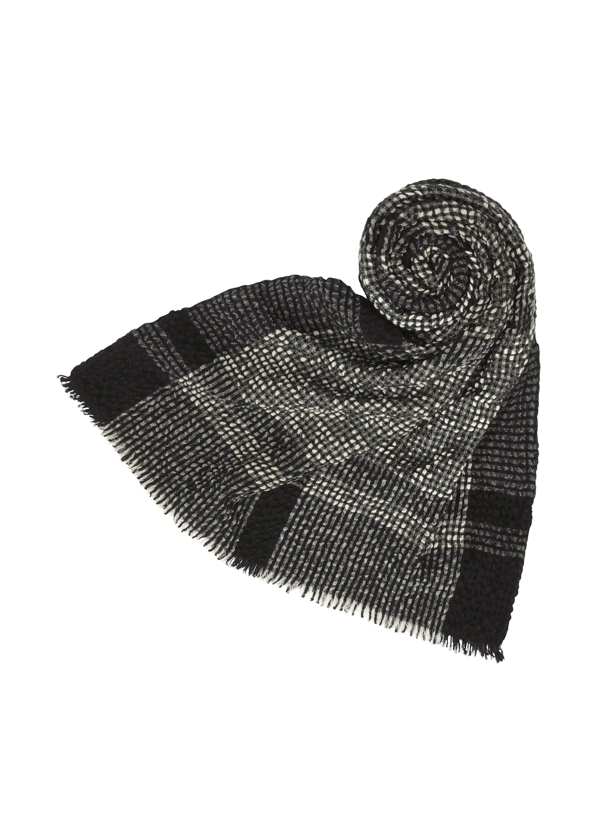 BUMPY WOOL STOLE、アクセサリー&その他_ストール、ブラック