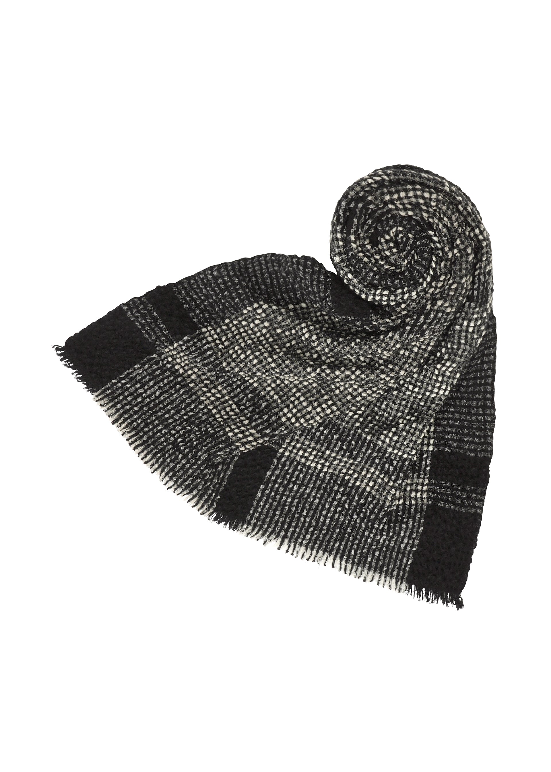 BUMPY WOOL STOLE、アクセサリー&その他_ストール、ブラック