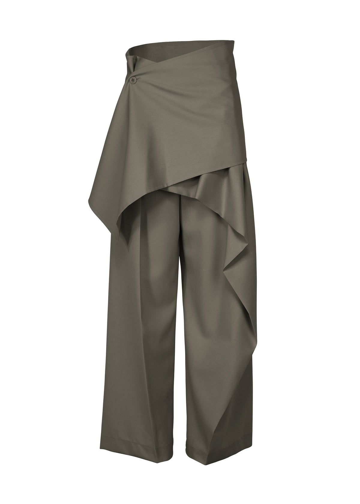 LUSTROUS WOOL PANTS、ウィメンズ_パンツ、グレー