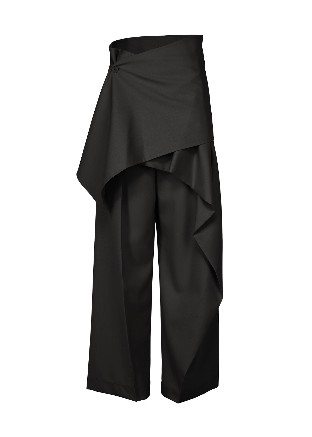 LUSTROUS WOOL PANTS、ウィメンズ_パンツ、ブラック