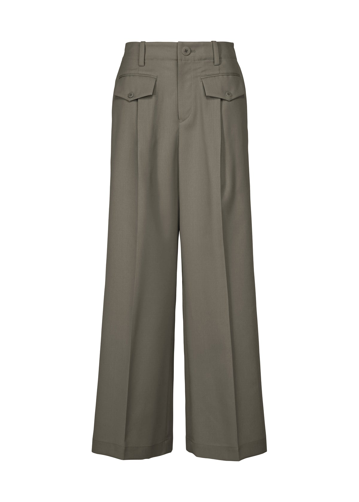 LUSTROUS WOOL PANTS、ウィメンズ_パンツ、グレー