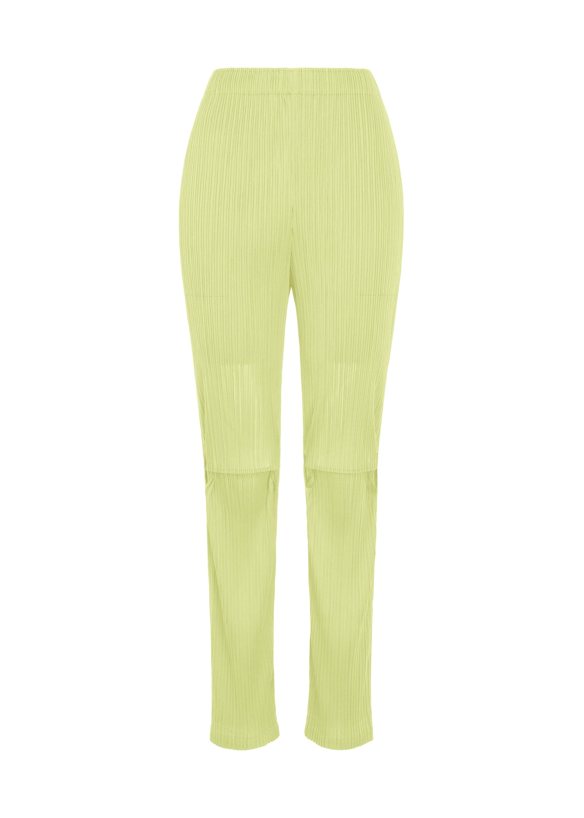 SHEER SLIT PLEATS、ウィメンズ_パンツ、イエロー