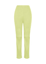 SHEER SLIT PLEATS、ウィメンズ_パンツ、イエロー