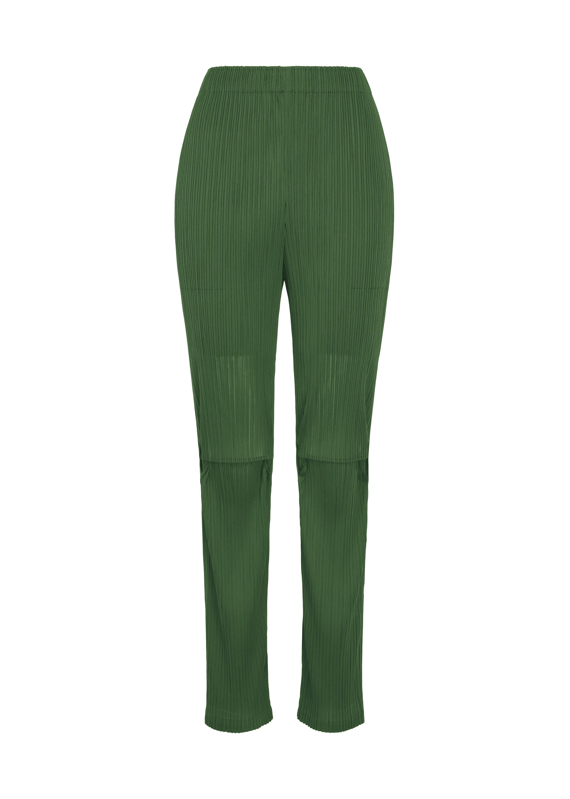 SHEER SLIT PLEATS、ウィメンズ_パンツ、グリーン
