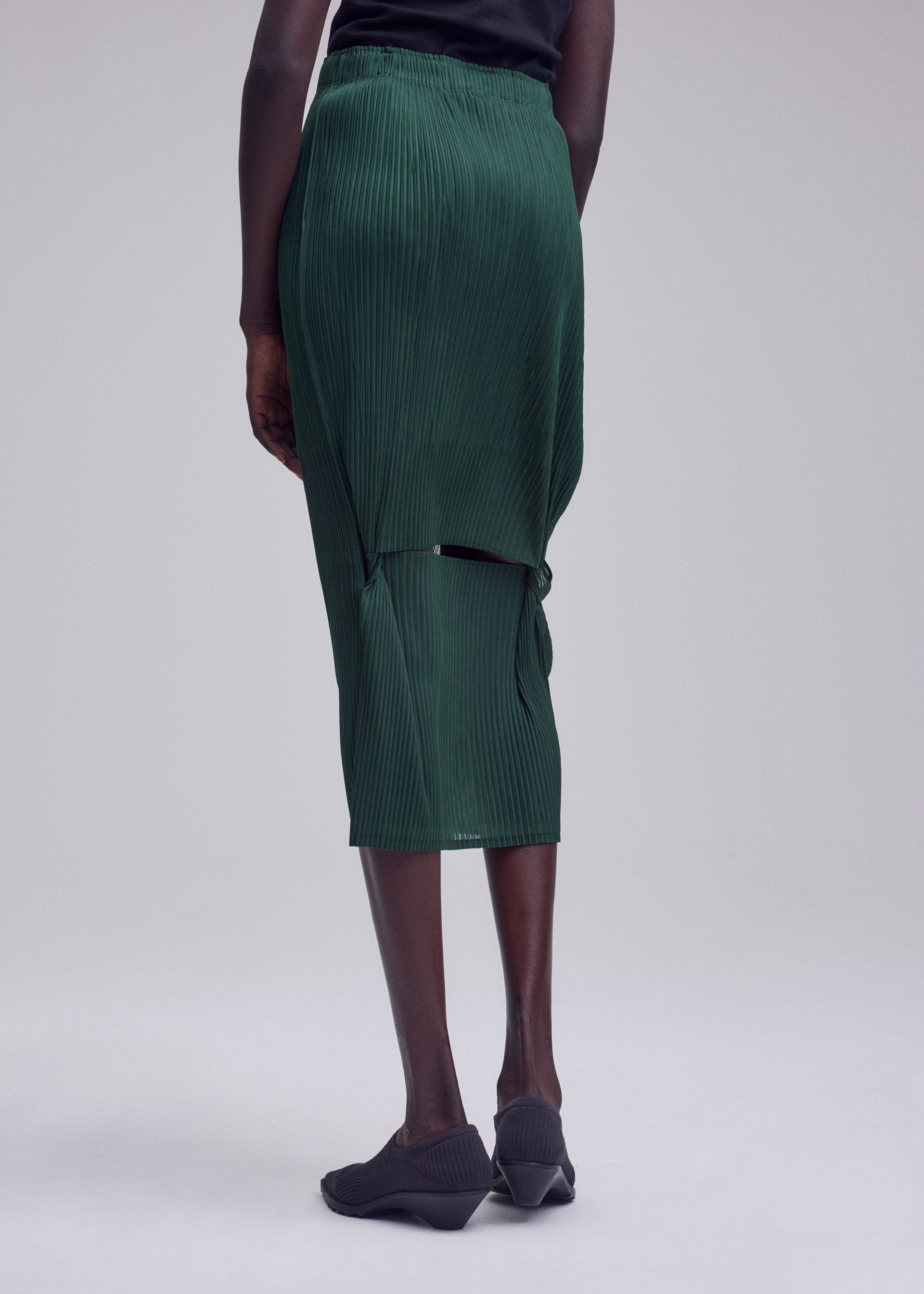 SHEER SLIT PLEATS、ウィメンズ_スカート、着用画像4