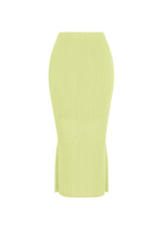 SHEER SLIT PLEATS、ウィメンズ_スカート、イエロー