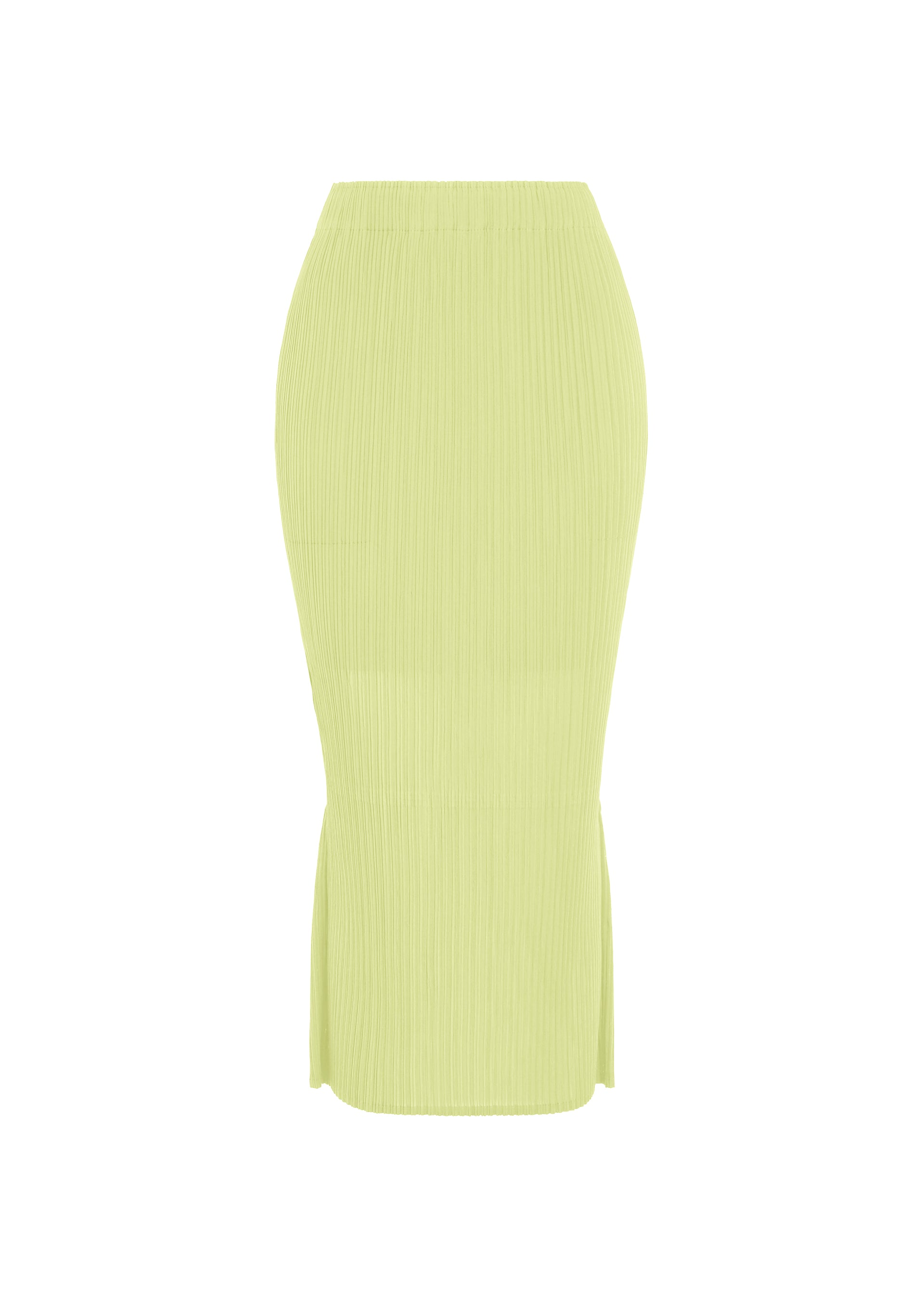 SHEER SLIT PLEATS、ウィメンズ_スカート、イエロー