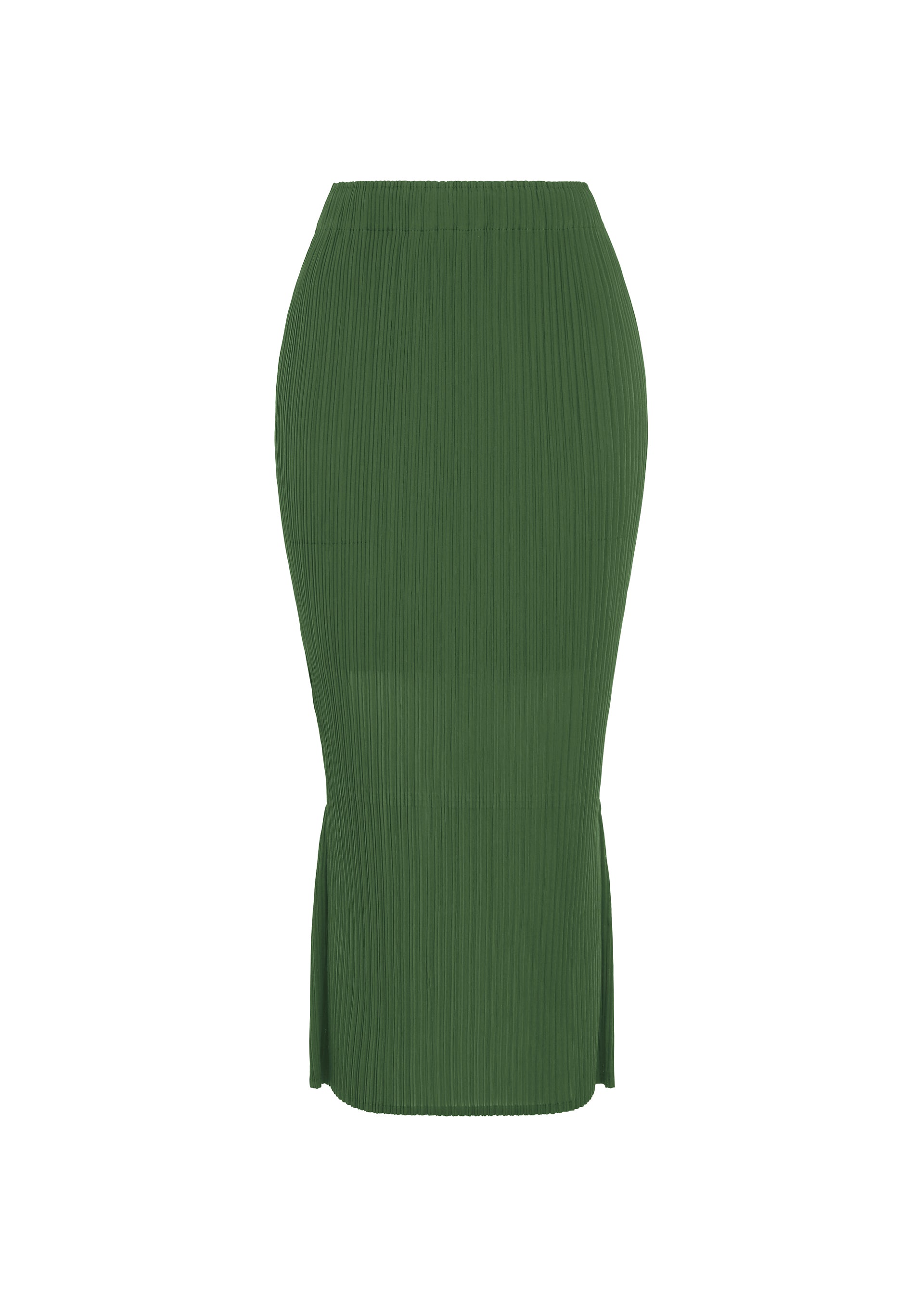SHEER SLIT PLEATS、ウィメンズ_スカート、グリーン