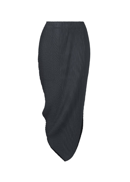 LEAF PLEATS、ウィメンズ_スカート、ネイビー