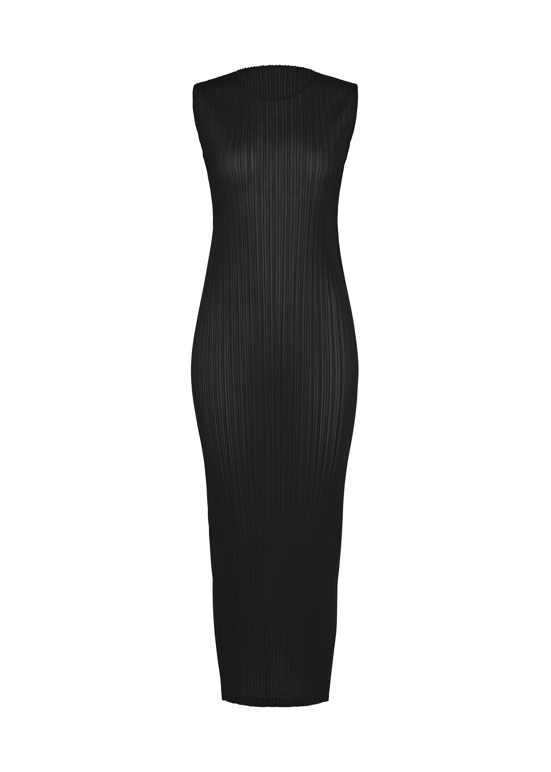 SHEER SLIT PLEATS、ウィメンズ_ワンピース、ブラック