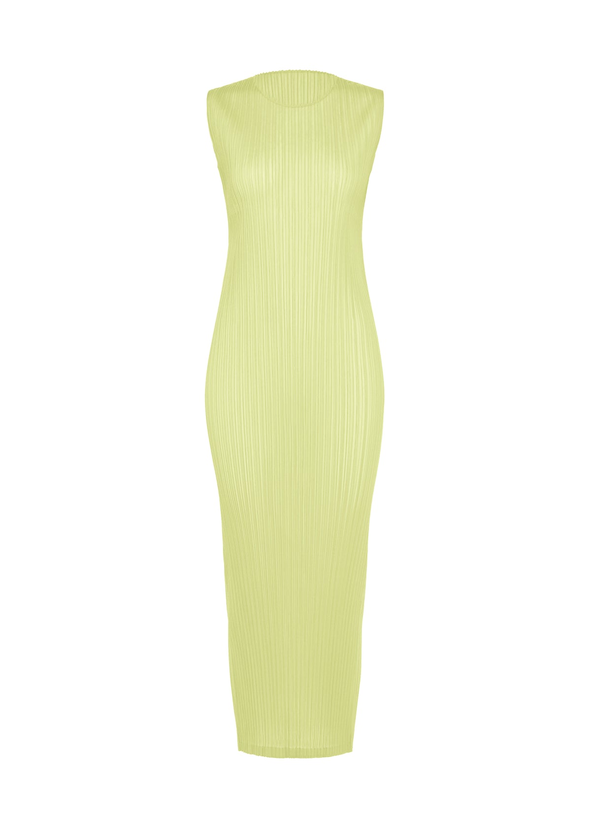 SHEER SLIT PLEATS、ウィメンズ_ワンピース、イエロー