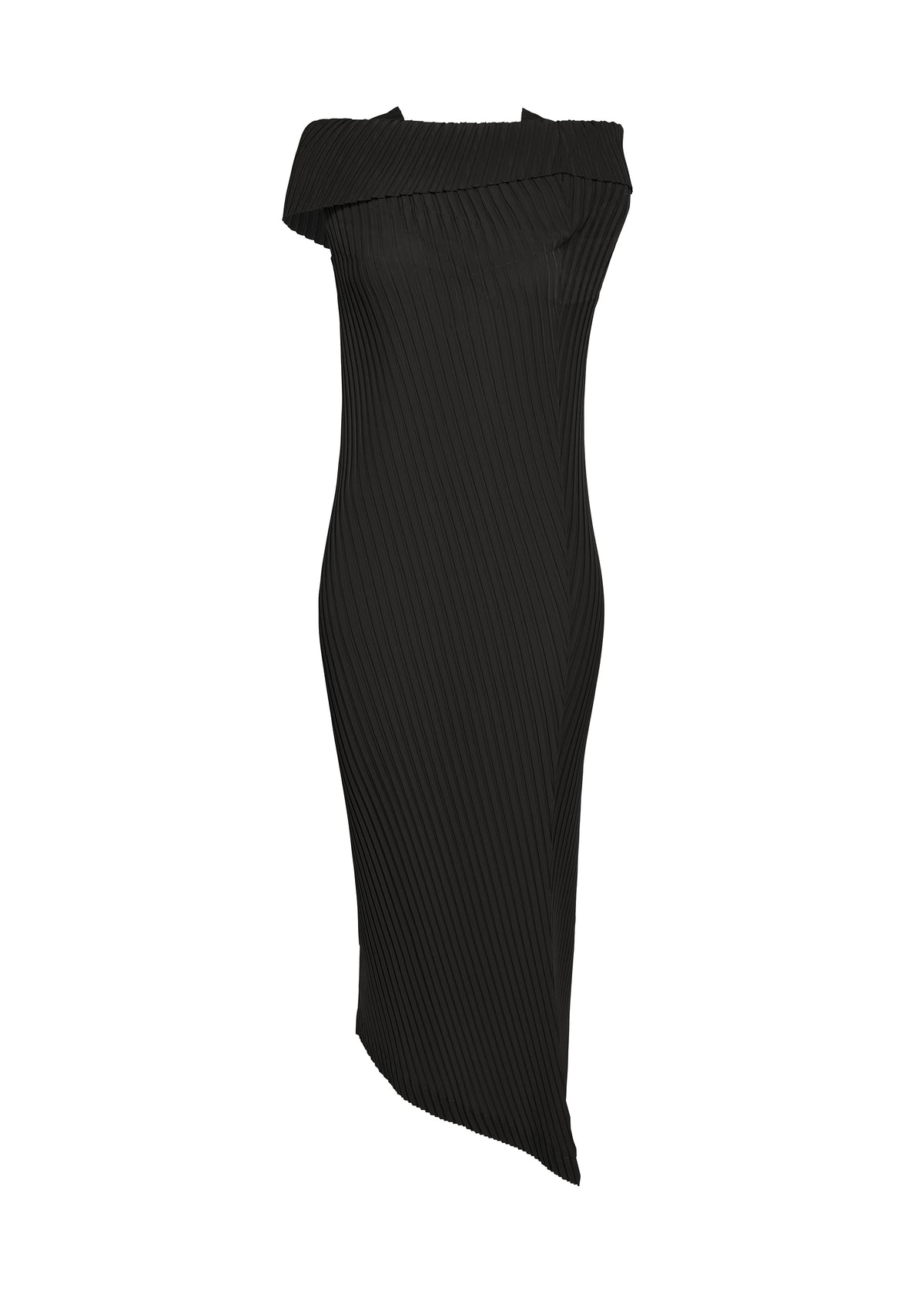 TUBULAR PLEATS、ウィメンズ_ワンピース、ブラック