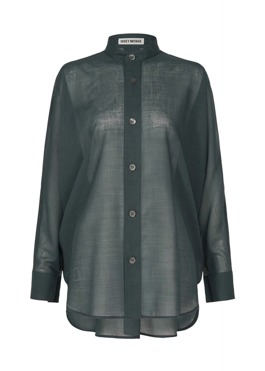 SHEER WOOL、ウィメンズ_トップス_シャツ、ネイビー