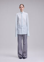 MONSIEUR SHIRT(DOBBY STRIPE)、ウィメンズ_トップス_シャツ、着用画像1