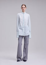 MONSIEUR SHIRT(DOBBY STRIPE)、ウィメンズ_トップス_シャツ、着用画像2