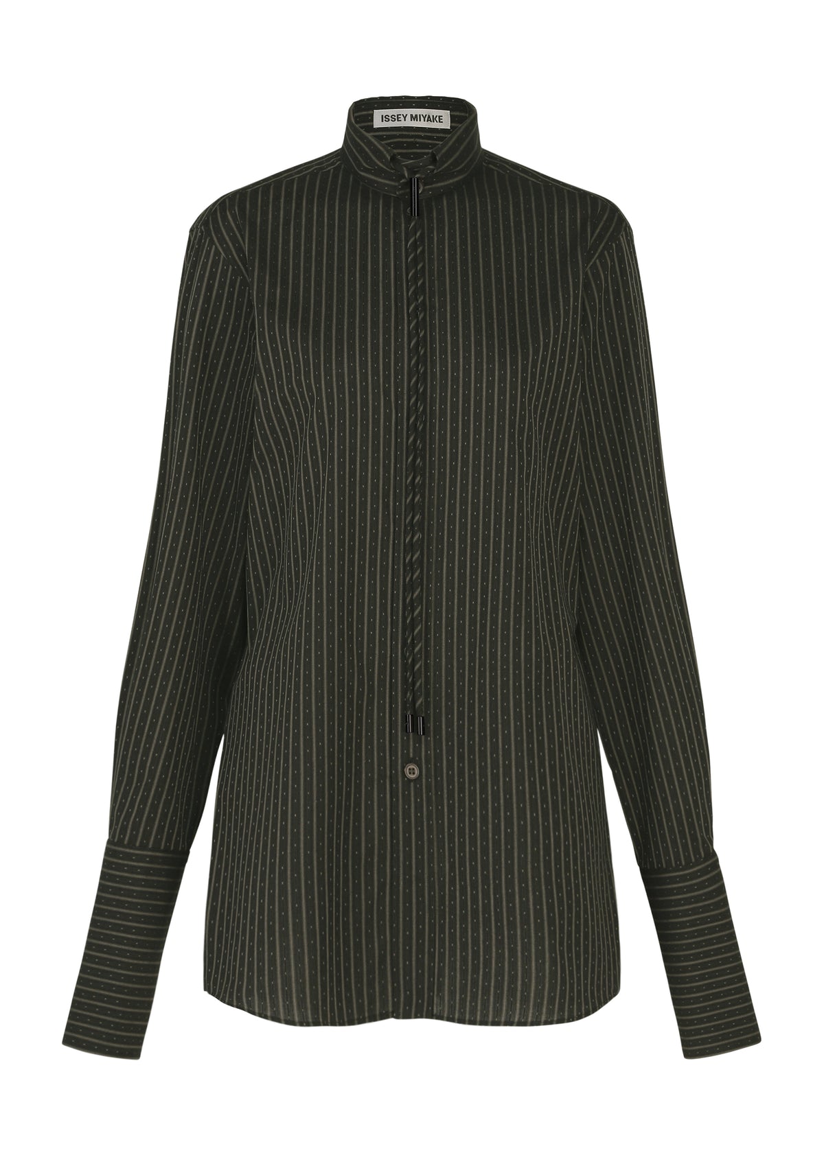 MONSIEUR SHIRT(DOBBY STRIPE)、ウィメンズ_トップス_シャツ、ブラック