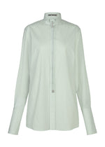 MONSIEUR SHIRT(DOBBY STRIPE)、ウィメンズ_トップス_シャツ、ネイビー