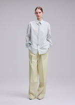 MONSIEUR SHIRT(DOBBY STRIPE)、ウィメンズ_トップス_シャツ、着用画像2