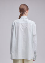 MONSIEUR SHIRT(DOBBY STRIPE)、ウィメンズ_トップス_シャツ、着用画像4