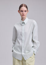 MONSIEUR SHIRT(DOBBY STRIPE)、ウィメンズ_トップス_シャツ、着用画像5