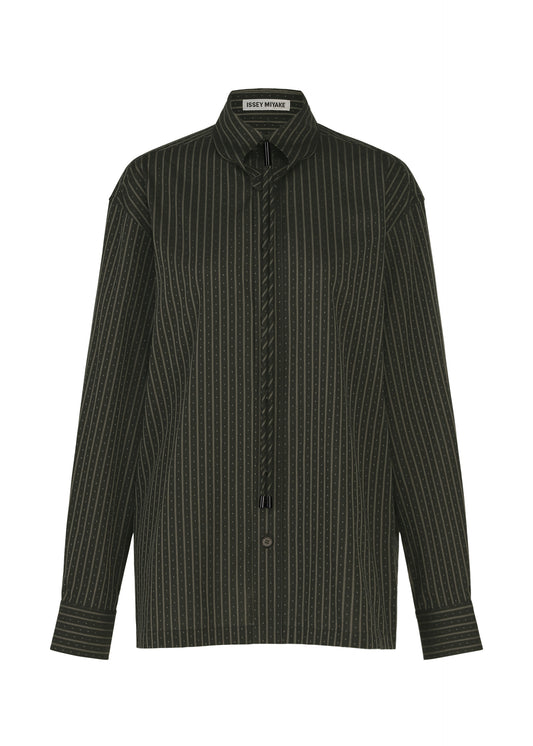 MONSIEUR SHIRT(DOBBY STRIPE)、ウィメンズ_トップス_シャツ、ブラック