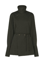 MONSIEUR SHIRT(DOBBY STRIPE)、ウィメンズ_トップス_シャツ、ブラック