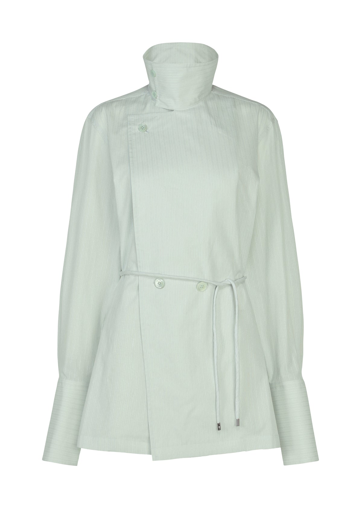 MONSIEUR SHIRT(DOBBY STRIPE)、ウィメンズ_トップス_シャツ、ネイビー