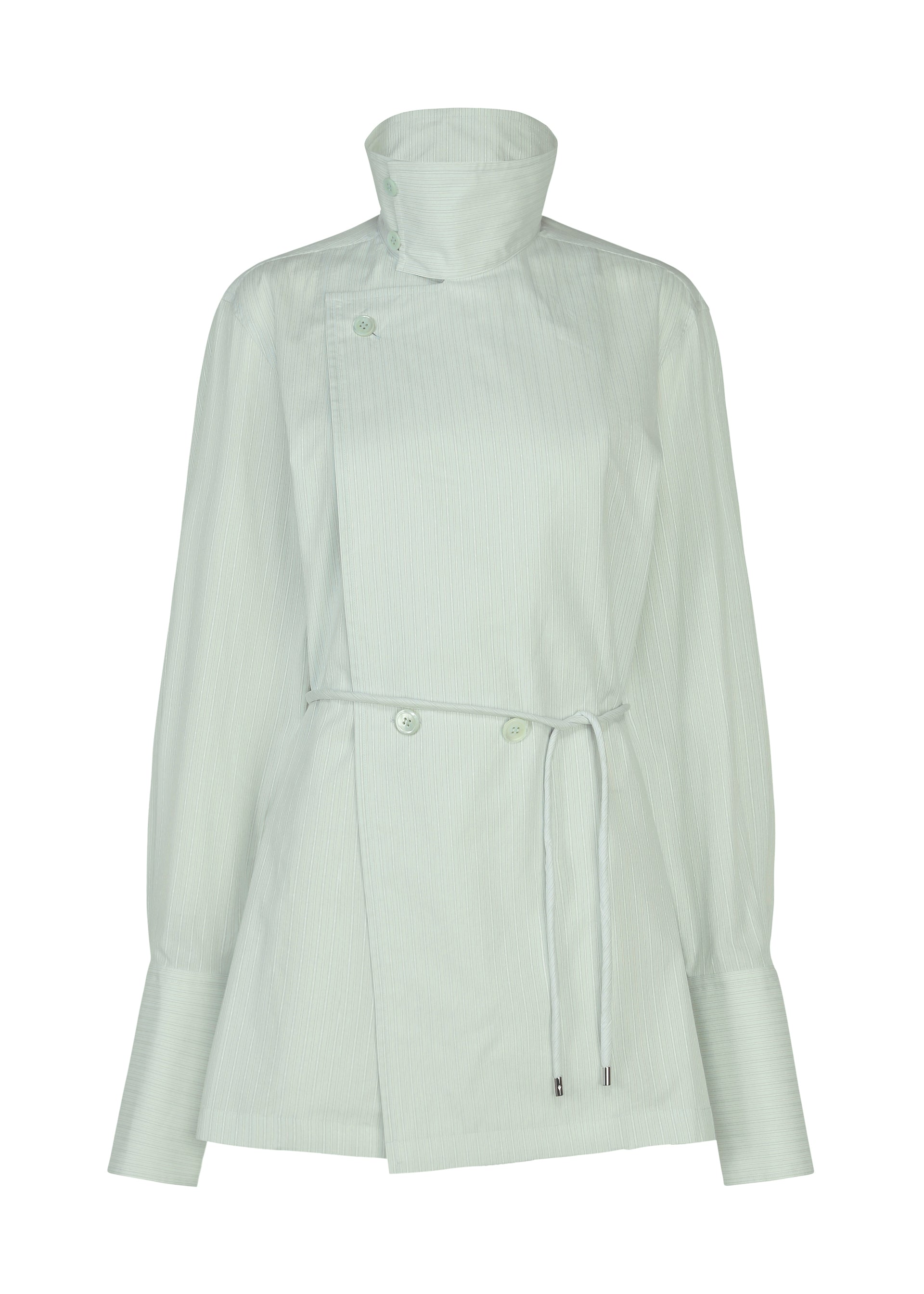 MONSIEUR SHIRT(DOBBY STRIPE)、ウィメンズ_トップス_シャツ、ネイビー