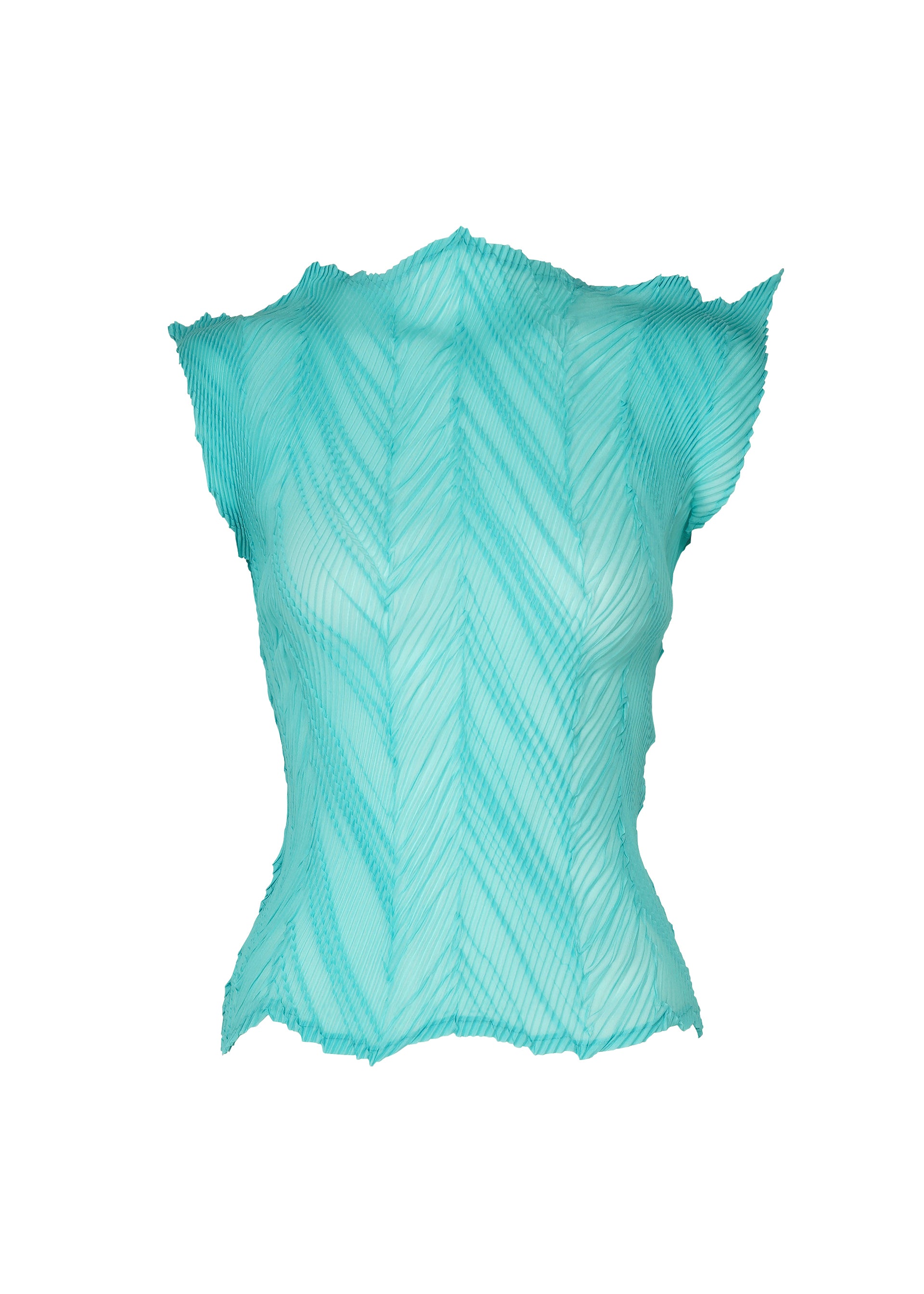 ZIGZAG PLEATS、ウィメンズ_トップス_トップ、ブルー