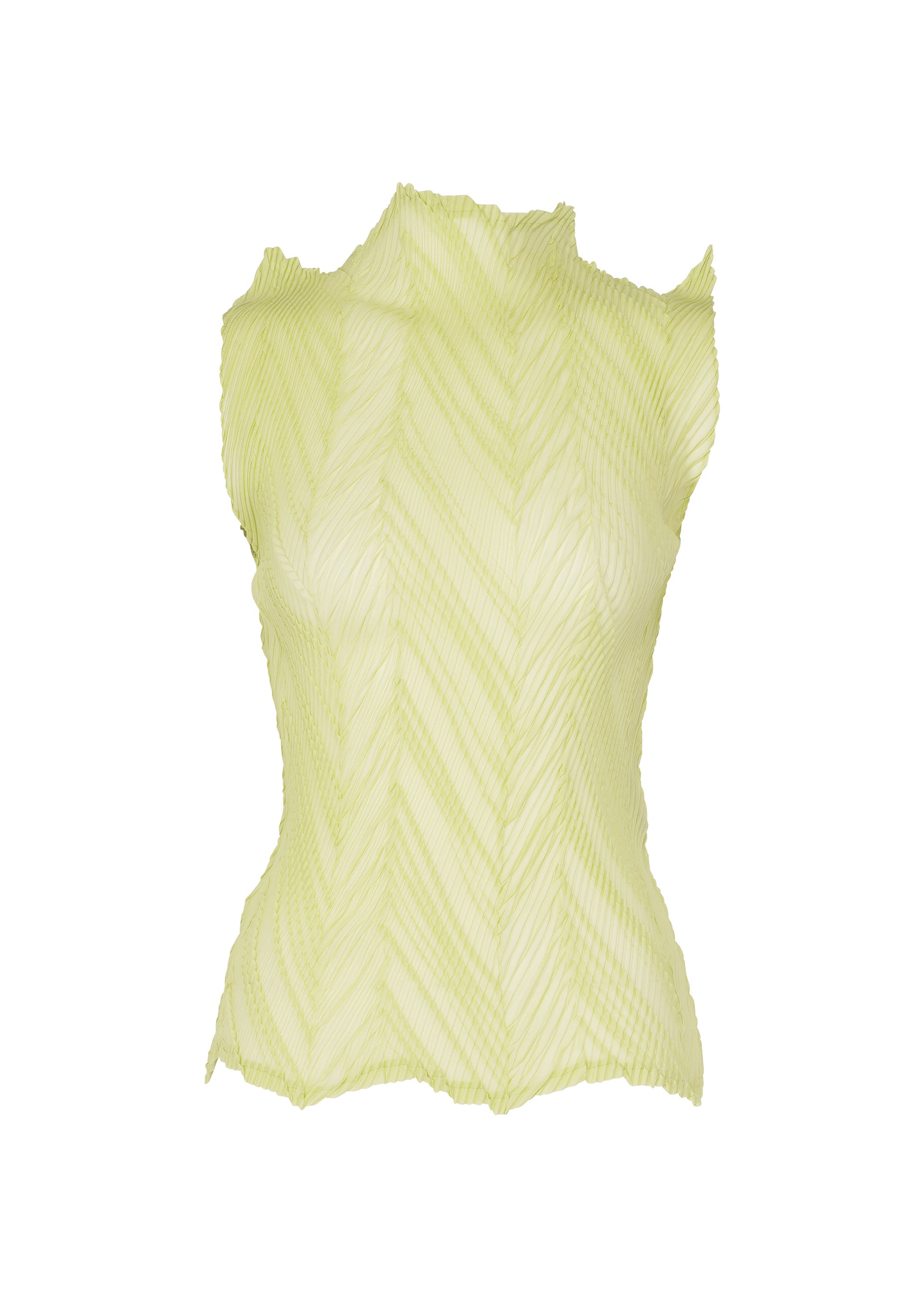 ZIGZAG PLEATS、ウィメンズ_トップス_トップ、イエロー
