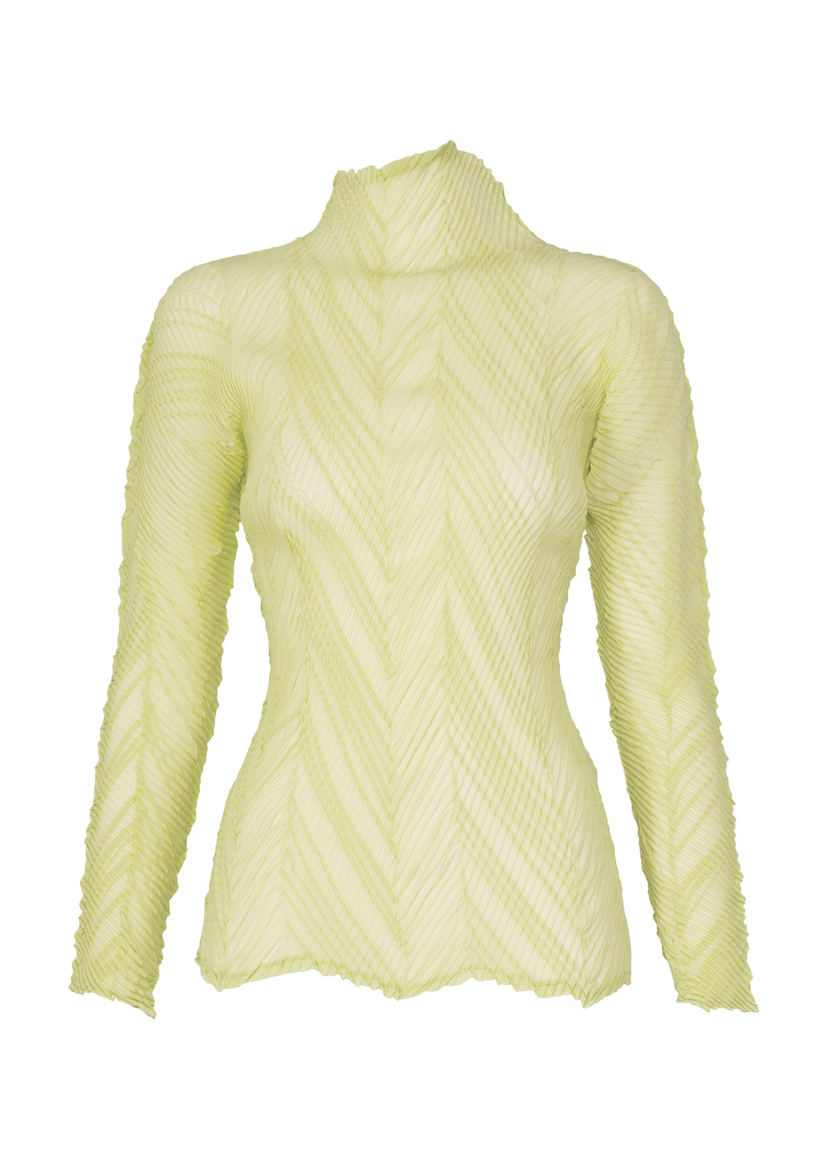 ZIGZAG PLEATS、ウィメンズ_トップス_トップ、イエロー