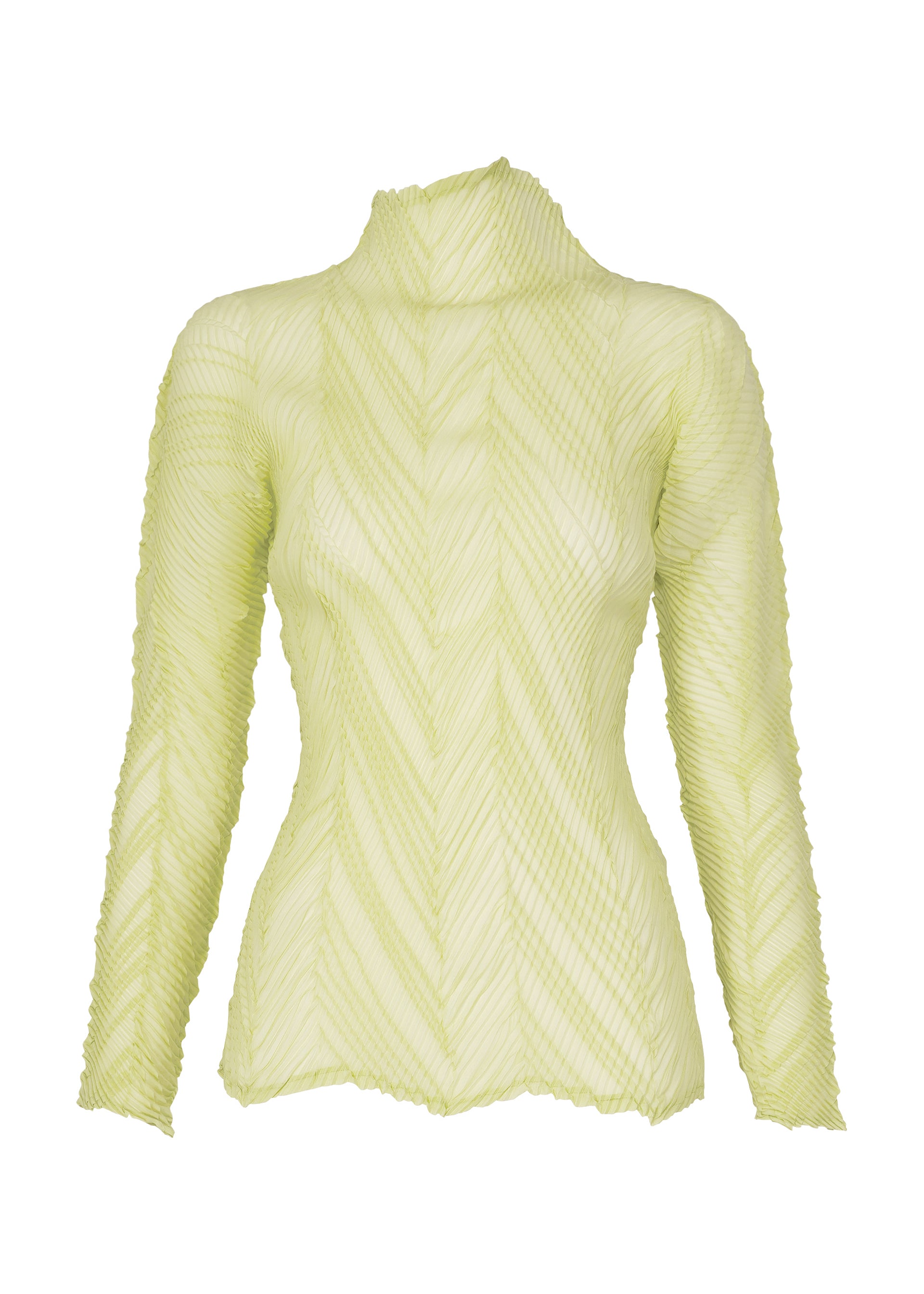 ZIGZAG PLEATS、ウィメンズ_トップス_トップ、イエロー