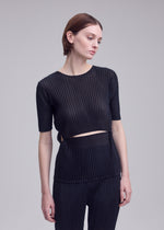 SHEER SLIT PLEATS、ウィメンズ_トップス_トップ、着用画像3