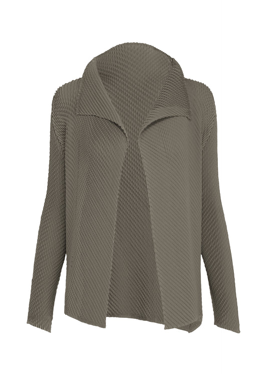 MISTY PLEATS、ウィメンズ_トップス_カーディガン、グレー