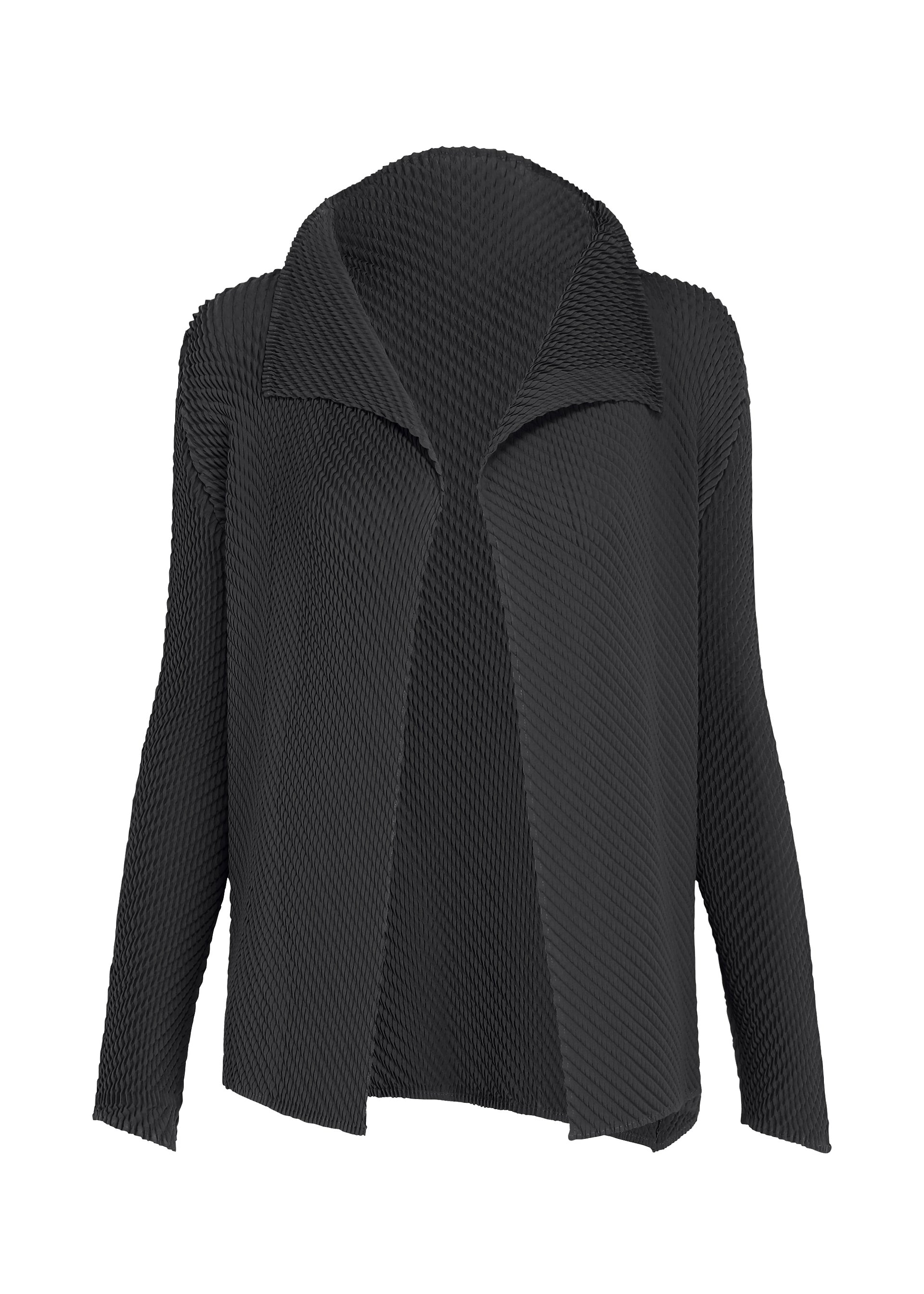 MISTY PLEATS、ウィメンズ_トップス_カーディガン、ブラック