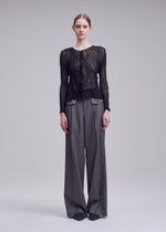 CHIFFON TWIST BK/WT-68、ウィメンズ_トップス_カーディガン、着用画像1