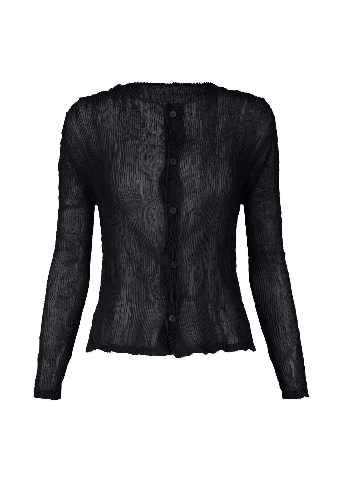 CHIFFON TWIST BK/WT-68、ウィメンズ_トップス_カーディガン、ブラック