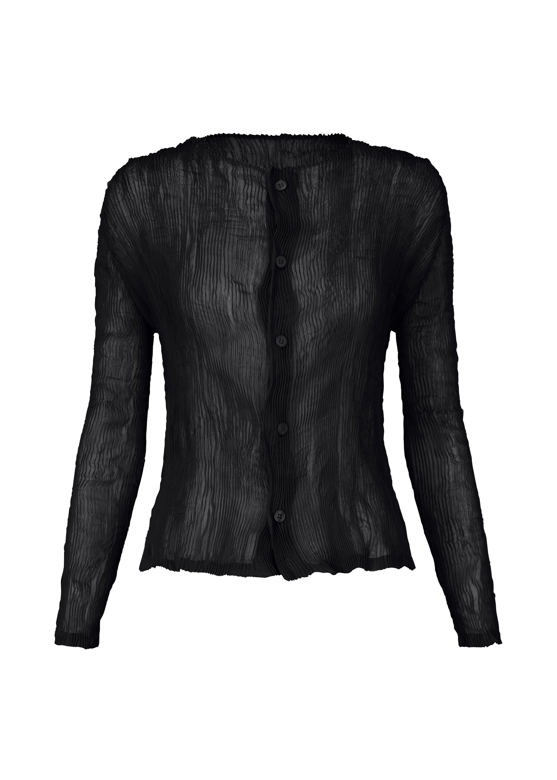 CHIFFON TWIST BK/WT-68、ウィメンズ_トップス_カーディガン、ブラック