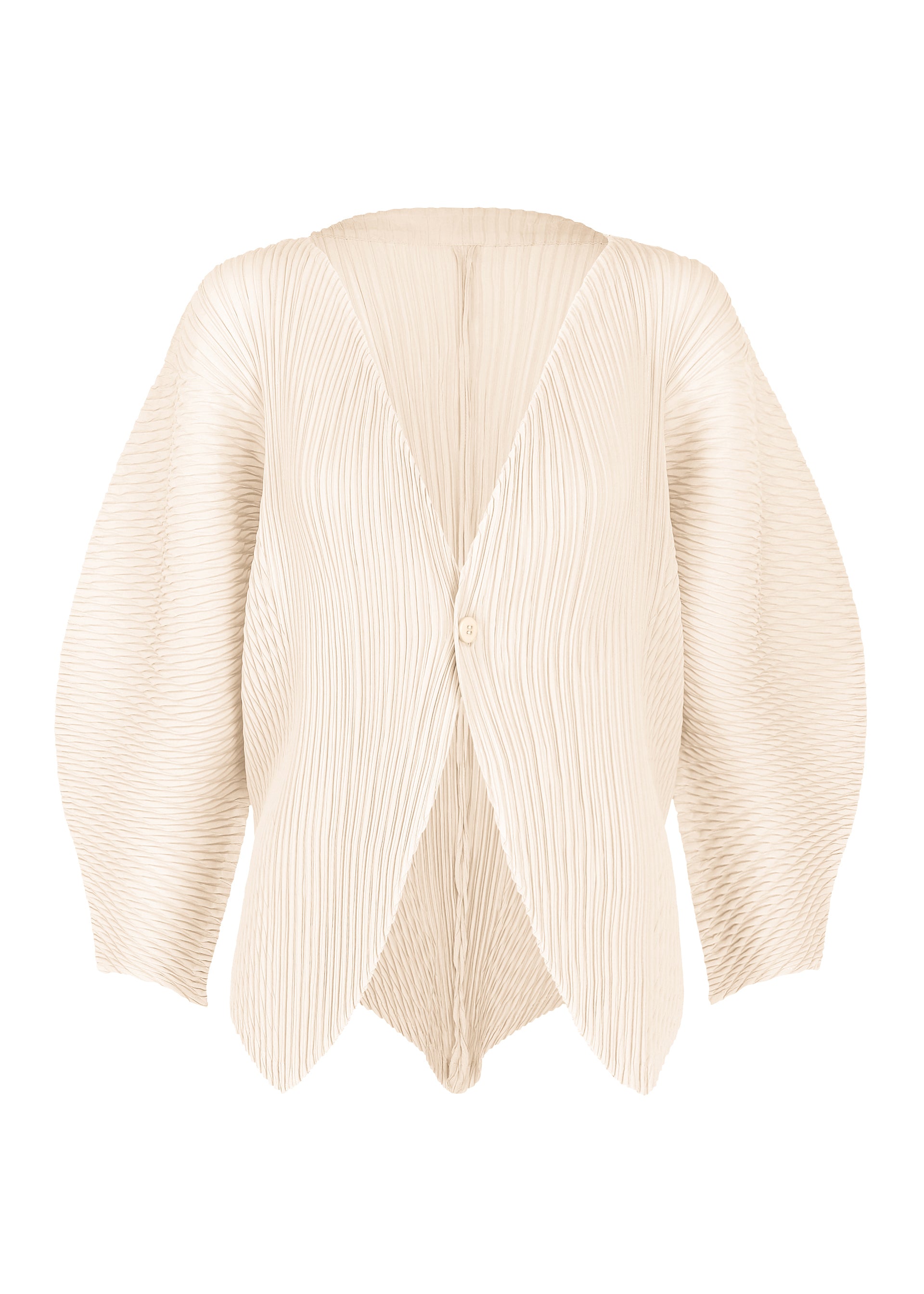 LEAF PLEATS、ウィメンズ_トップス_カーディガン、ホワイト