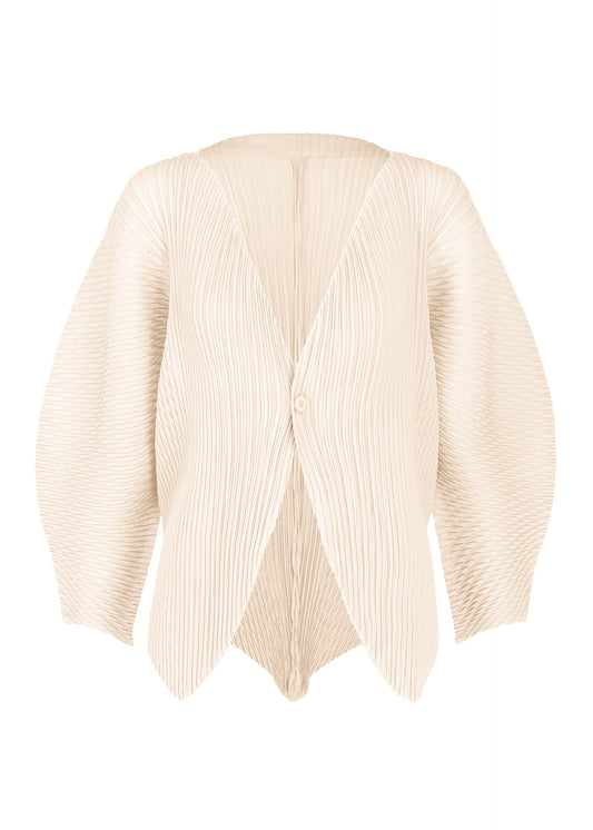 LEAF PLEATS、ウィメンズ_トップス_カーディガン、ホワイト