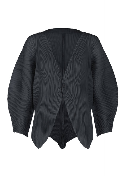 LEAF PLEATS、ウィメンズ_トップス_カーディガン、ネイビー