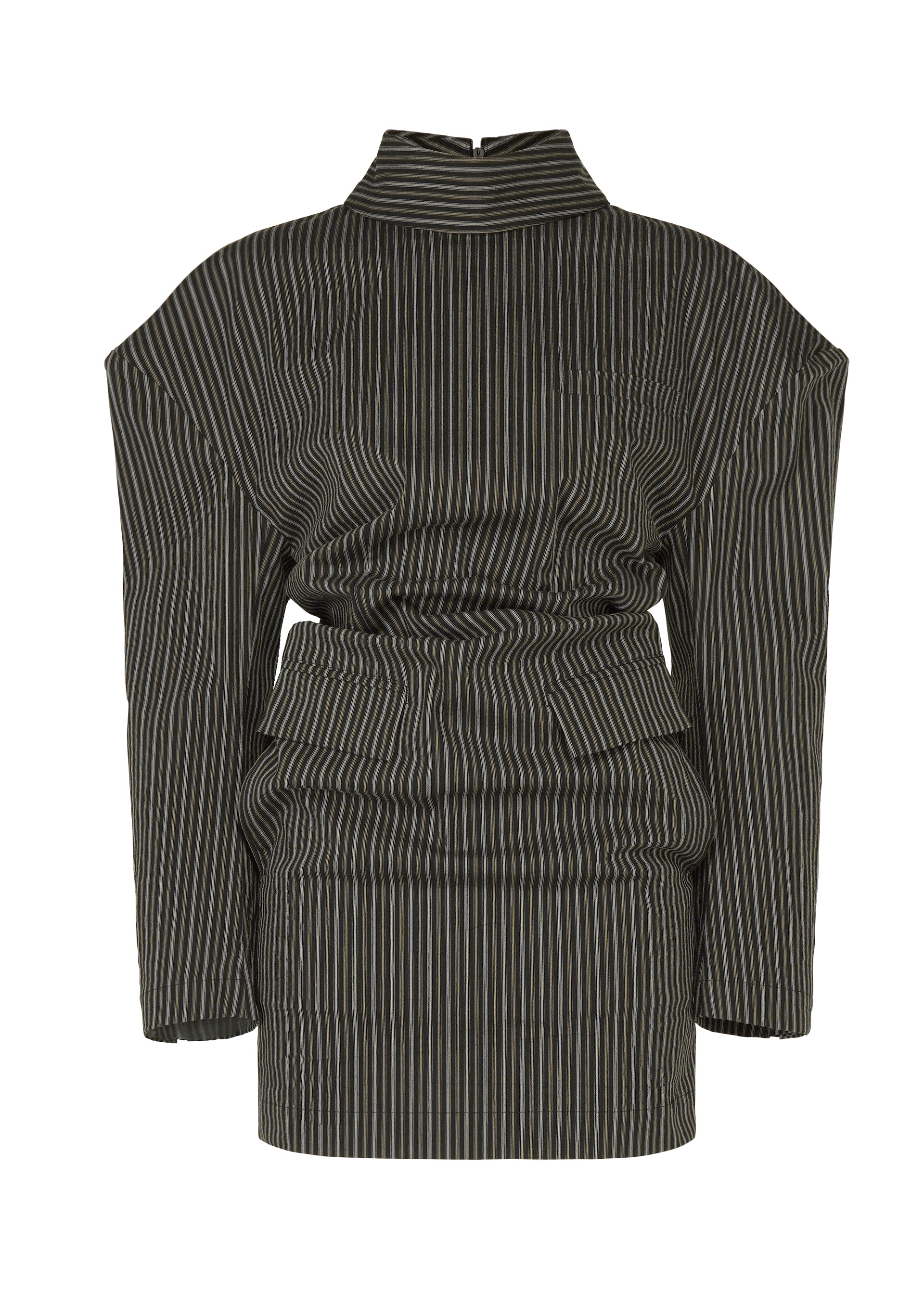 ISSEY MIYAKE 黒白のストライプチュニックとロングスカートセットアップ ALLOW(STRIPE) – isseymiyake.com