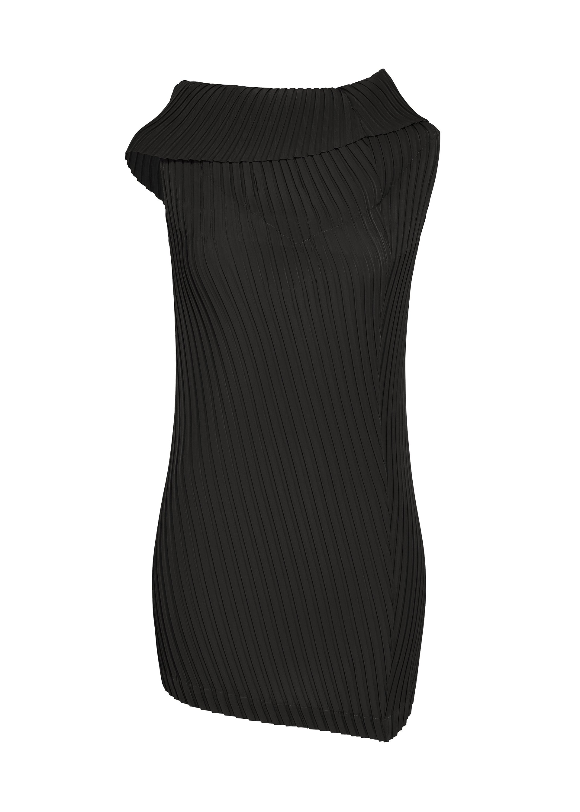 TUBULAR PLEATS、ウィメンズ_トップス_チュニック、ブラック